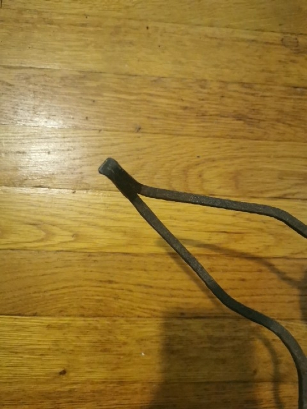 Antique Hand Forged Iron Fireplace Pot Trivet Kettle Stand Tripot 10" - Picture 8 of 10